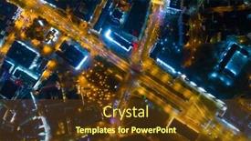  Presentation with night - Presentation design with aerial-photo-of-minsk-belarus background and a tawny brown colored foreground