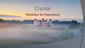  Presentation with aerial - Slide set with aerial-photo-of-mir-castle and a lemonade colored foreground