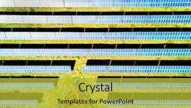  Presentation with industrial ecology - PPT theme with aerial photo of solar power background and a yellow colored foreground