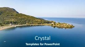  Presentation with region - Beautiful presentation theme featuring aerial-photo-of-the-beautiful backdrop and a ocean colored foreground