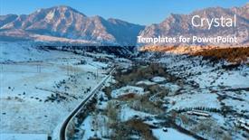  Presentation with boulder - Slide set with aerial-photo-of-the-boulder background and a teal colored foreground