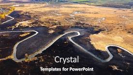  Presentation with drone fire - Amazing presentation theme having aerial-photography-of-the-burning backdrop and a dark gray colored foreground