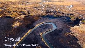  Presentation with drone fire - Audience pleasing presentation theme consisting of aerial-photography-of-the-burning backdrop and a wine colored foreground