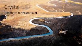  Presentation with drone fire - Beautiful slide deck featuring aerial-photography-of-the-burning backdrop and a coral colored foreground