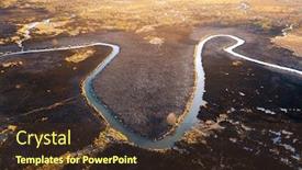  Presentation with drone fire - Theme featuring aerial-photography-of-the-burning background and a tawny brown colored foreground