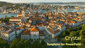  Presentation with croatia - Presentation theme consisting of aerial-shot-of-magnificent-venetian background and a tawny brown colored foreground