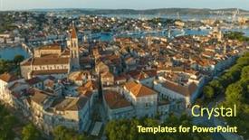  Presentation with croatia - Presentation theme enhanced with aerial-shot-of-magnificent-venetian background and a tawny brown colored foreground