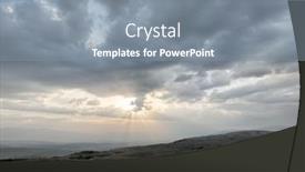  Presentation with rural india view - Slide set consisting of aerial-shot-of-meadows-covered background and a gray colored foreground