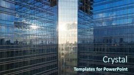  Presentation with modern building - Slide set consisting of aerial-shot-of-modern-office background and a wine colored foreground