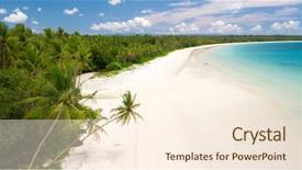  Presentation with white sand - Presentation consisting of aerial shot of the deserted background and a cream colored foreground