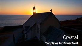  Presentation with saint - PPT theme having aerial-shot-of-the-saint background and a black colored foreground