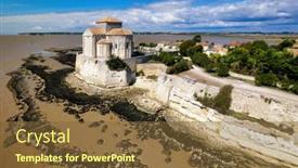  Presentation with aerial - Theme enhanced with aerial-shot-of-the-sainte background and a tawny brown colored foreground