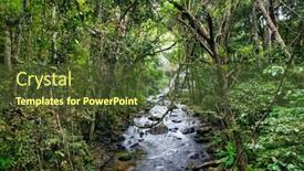  Presentation with tropical - Slide deck enhanced with aerial-shot-of-tropical-river background and a tawny brown colored foreground