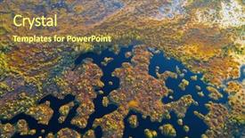  Presentation with swamp - Colorful theme enhanced with aerial shot of yelnya swamp backdrop and a coral colored foreground