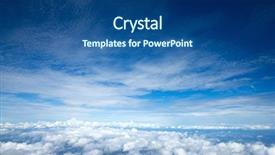  Presentation with clouds - Cool new slide deck with aerial-sky-and-clouds-background backdrop and a ocean colored foreground