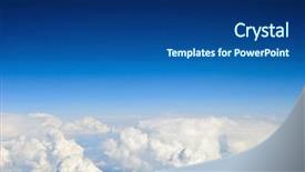  Presentation with stormy sky and dark clouds - Amazing slide deck having aerial sky and clouds background backdrop and a ocean colored foreground