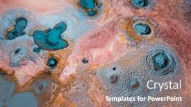  Presentation with geothermal - Theme consisting of aerial-top-down-view background and a coral colored foreground