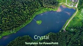  Presentation with pond - Cool new theme with aerial-top-down-view backdrop and a tawny brown colored foreground