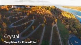  Presentation with siberia - Amazing presentation having aerial top vew of winding road in the city drone shot barnaul siberia russia beauty autumn day backdrop and a dark gray colored foreground