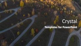  Presentation with siberia - Amazing PPT theme having aerial top vew of winding road in the city drone shot barnaul siberia russia beauty autumn day backdrop and a tawny brown colored foreground