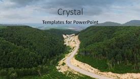  Presentation with siberia - Colorful slides enhanced with aerial-top-vew-of-winding backdrop and a light blue colored foreground