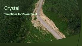  Presentation with siberia - Presentation with aerial-top-vew-of-winding background and a tawny brown colored foreground