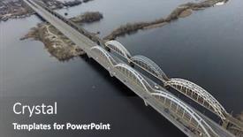  Presentation with automobile - Slide deck enhanced with aerial-top-view-of-automobile background and a dark gray colored foreground