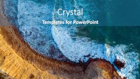  Presentation with atlantic - Cool new PPT theme with aerial-top-view-on-atlantic backdrop and a teal colored foreground