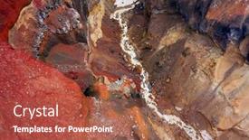  Presentation with volcano - Cool new presentation design with aerial-top-view-on-colorful backdrop and a red colored foreground