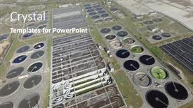  Presentation with sewage - Colorful theme enhanced with aerial-top-view-on-sewage backdrop and a gray colored foreground