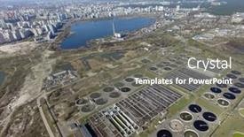  Presentation with sewage - Beautiful theme featuring aerial-top-view-on-sewage backdrop and a gray colored foreground