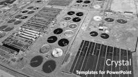  Presentation with infrared - PPT layouts consisting of aerial-top-view-on-sewage background and a dark gray colored foreground