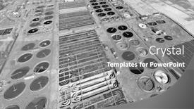  Presentation with infrared - Colorful PPT layouts enhanced with aerial-top-view-on-sewage backdrop and a gray colored foreground