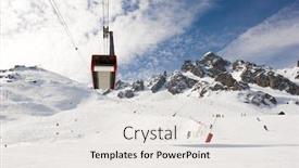  Presentation with aerial - Slides consisting of aerial-tramway-under-the-piste background and a white colored foreground