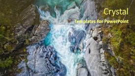  Presentation with mountain view - Audience pleasing presentation design consisting of aerial-vertical-view-over backdrop and a tawny brown colored foreground