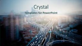  Presentation with china shanghai - Slide set with aerial view - traffic at night shanghai china background and a lemonade colored foreground