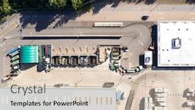  Presentation with waste - Audience pleasing presentation design consisting of aerial-view-above-domestic-waste backdrop and a lemonade colored foreground