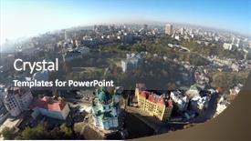  Presentation with autumn - PPT theme consisting of podol st andrew's church background and a dark gray colored foreground