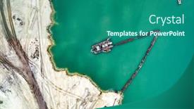  Presentation with blue water - Slide deck featuring aerial-view-blue-water background and a ocean colored foreground