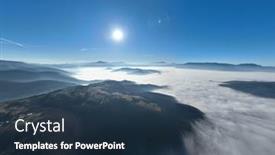  Presentation with camera drone - Slides with aerial-view-flying-over background and a tawny brown colored foreground