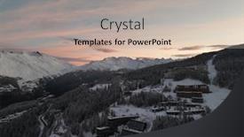  Presentation with camera drone - Theme with aerial-view-flying-over background and a mint green colored foreground