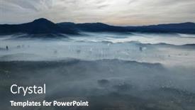  Presentation with camera drone - Presentation design consisting of aerial-view-flying-over background and a dark gray colored foreground