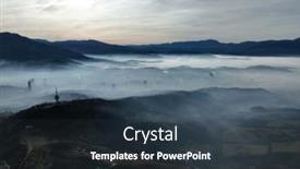  Presentation with camera drone - Presentation enhanced with aerial-view-flying-over background and a tawny brown colored foreground