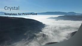  Presentation with camera drone - PPT layouts featuring aerial-view-flying-over background and a light blue colored foreground