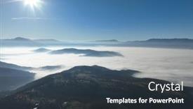  Presentation with camera drone - Theme having aerial-view-flying-over background and a tawny brown colored foreground