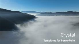  Presentation with camera drone - Slide deck featuring aerial-view-flying-over background and a gray colored foreground