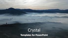  Presentation with camera drone - Slide set having aerial-view-flying-over background and a dark gray colored foreground