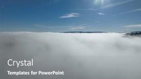  Presentation with camera drone - PPT theme with aerial-view-flying-over background and a gray colored foreground