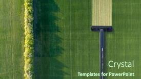  Presentation with drone - Cool new presentation design with aerial-view-from-a-drone backdrop and a tawny brown colored foreground