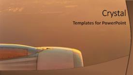  Presentation with jet - Cool new PPT theme with aerial view from a jet backdrop and a coral colored foreground